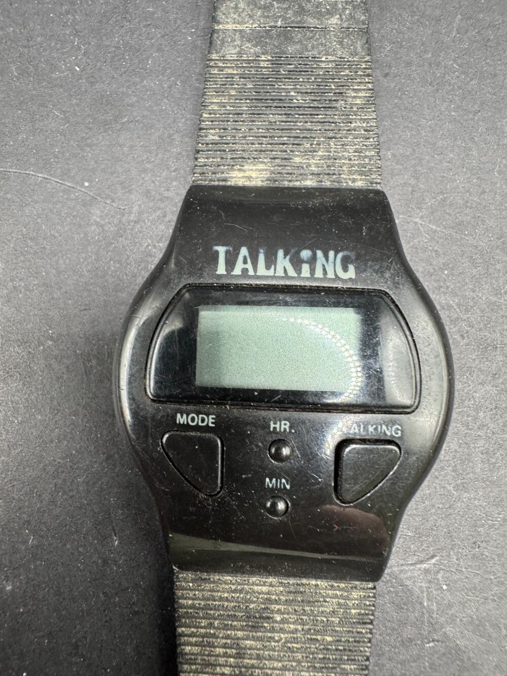 English Talking Watch for Elderly Blind Visually Impaired Digital Black Untested